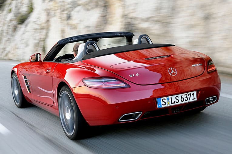 Mercedes-Benz SLS AMG Roadster - red back view