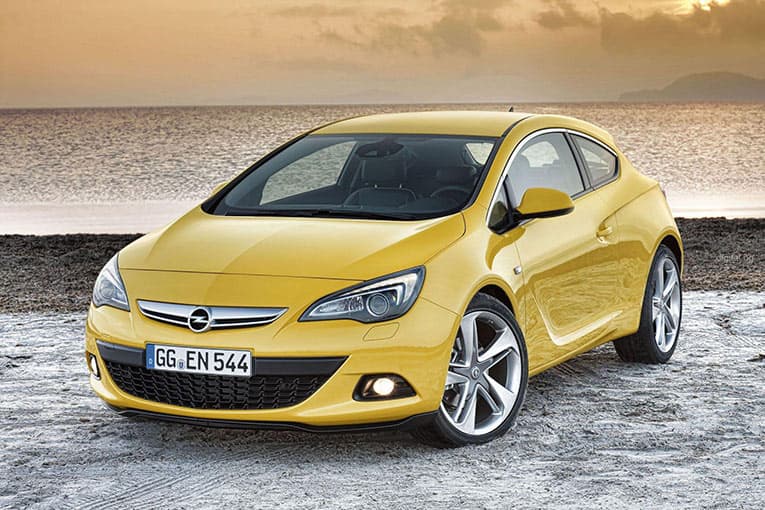 New Opel Astra GTC - yellow