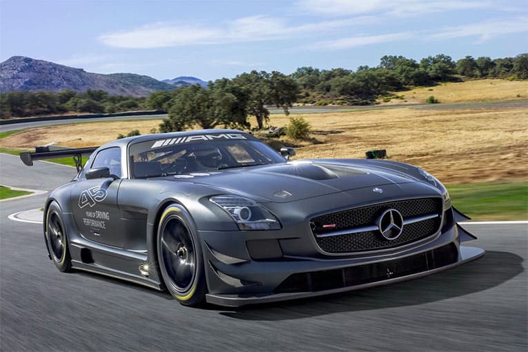 The limited edition Mercedes-Benz SLS AMG GT3 45th ANNIVERSARY